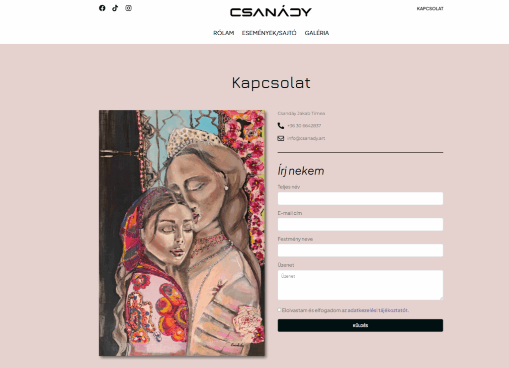 csanady.art kapcsolat